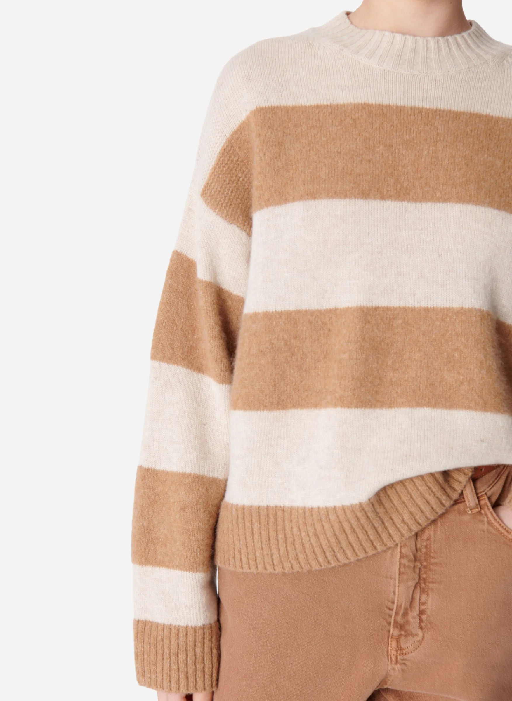 EDITH - Pull ample rayé en laine mélangée | Multicolore