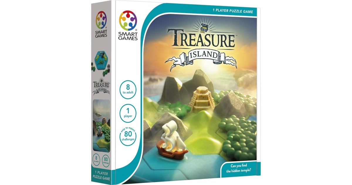 SmartGamesTreasure Island Denkspel  (Nederlands, 1 speler, Vanaf 8 jaar, 80 opdrachten)