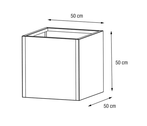 Herstera Metall-Pflanztopf Cube, quadratisch,