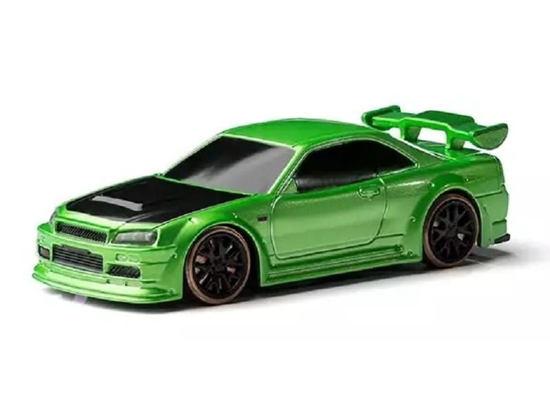Turbo Racing Micro Drift C64, Grün RTR, 1:76 Vollwertiges RC-Auto im micro Format