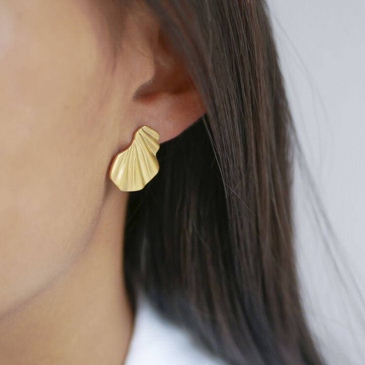 ENAMEL Copenhagen Earring, Wave 925s/gp/m