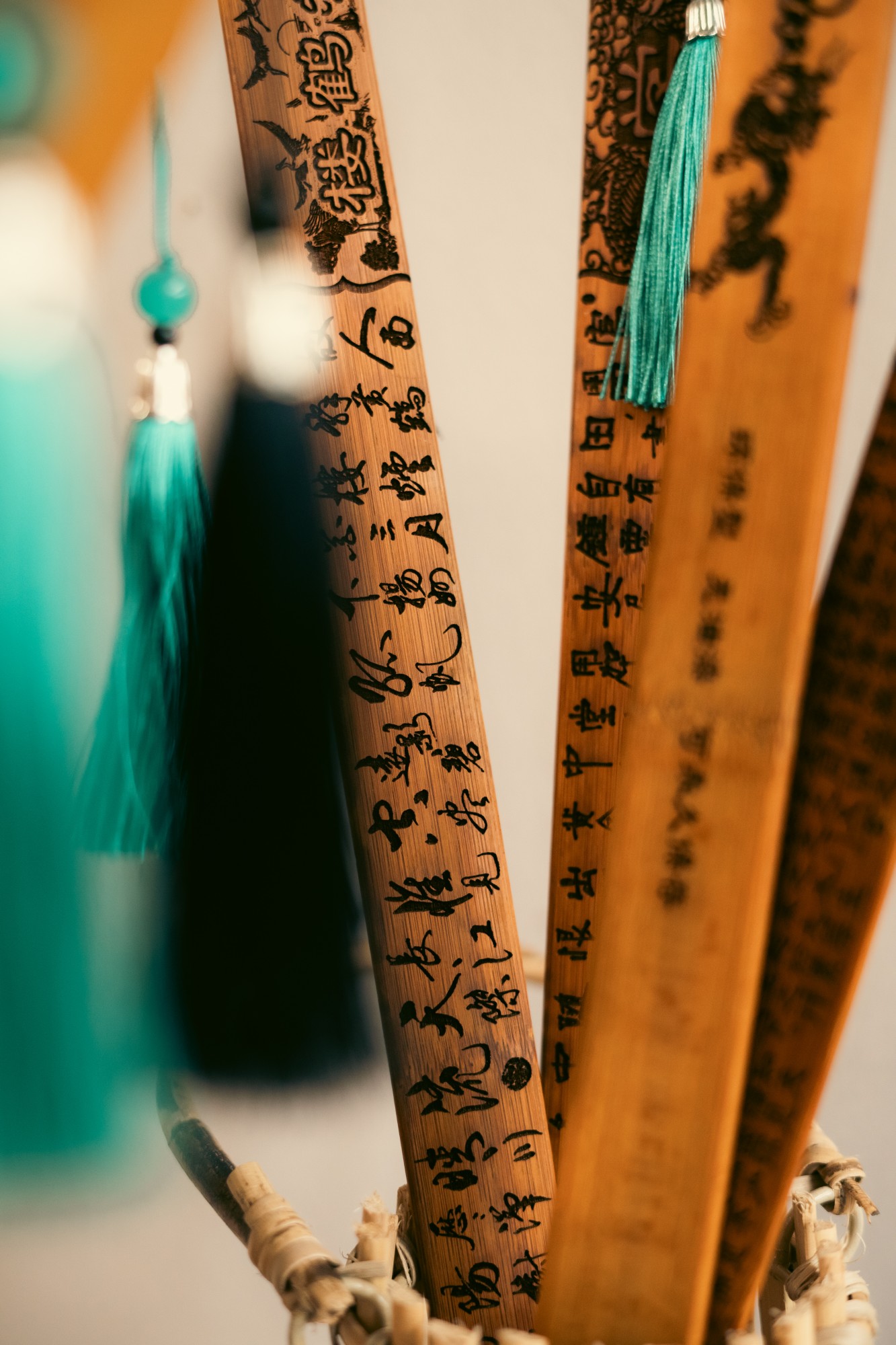 Chinesischer Schriftstab 'Drache', Bambus, L 50 cm, B 3 cm günstig bestellen