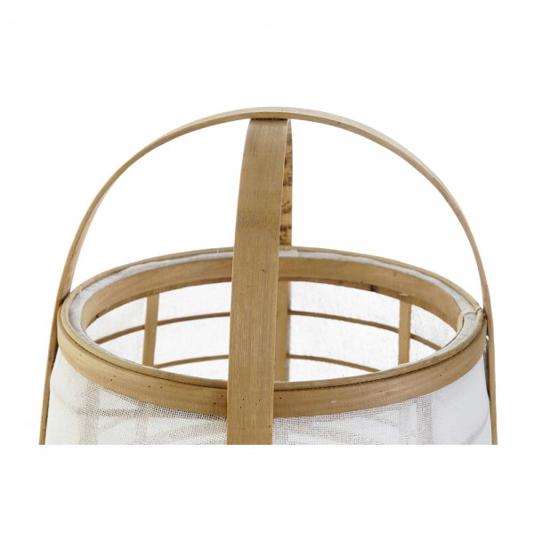Lampe de bureau lin blanc bambou 220 v 40 w (32 x 32 x 45.5 cm)