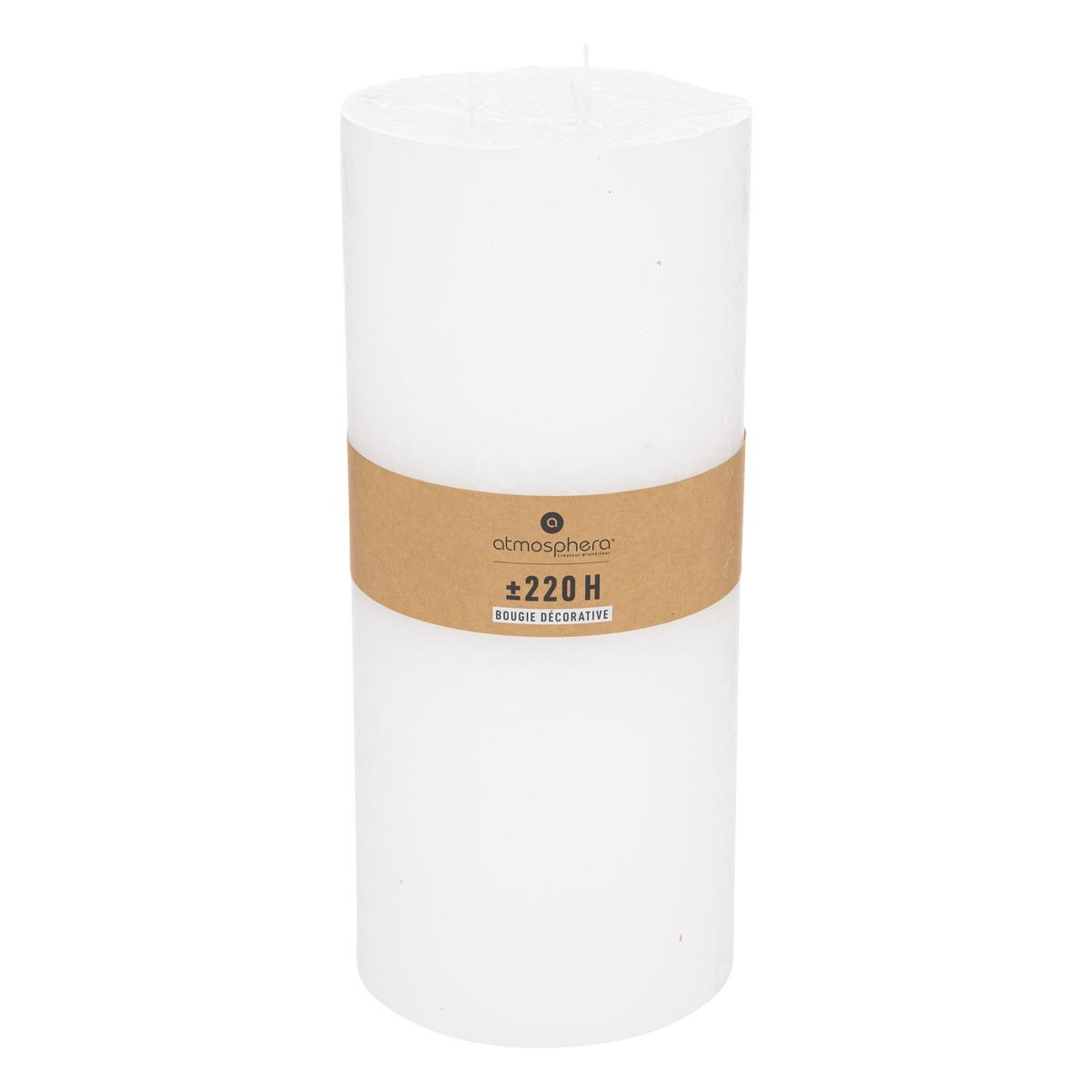 BOUGIE RONDE OLIA BLANC D.14X32CM