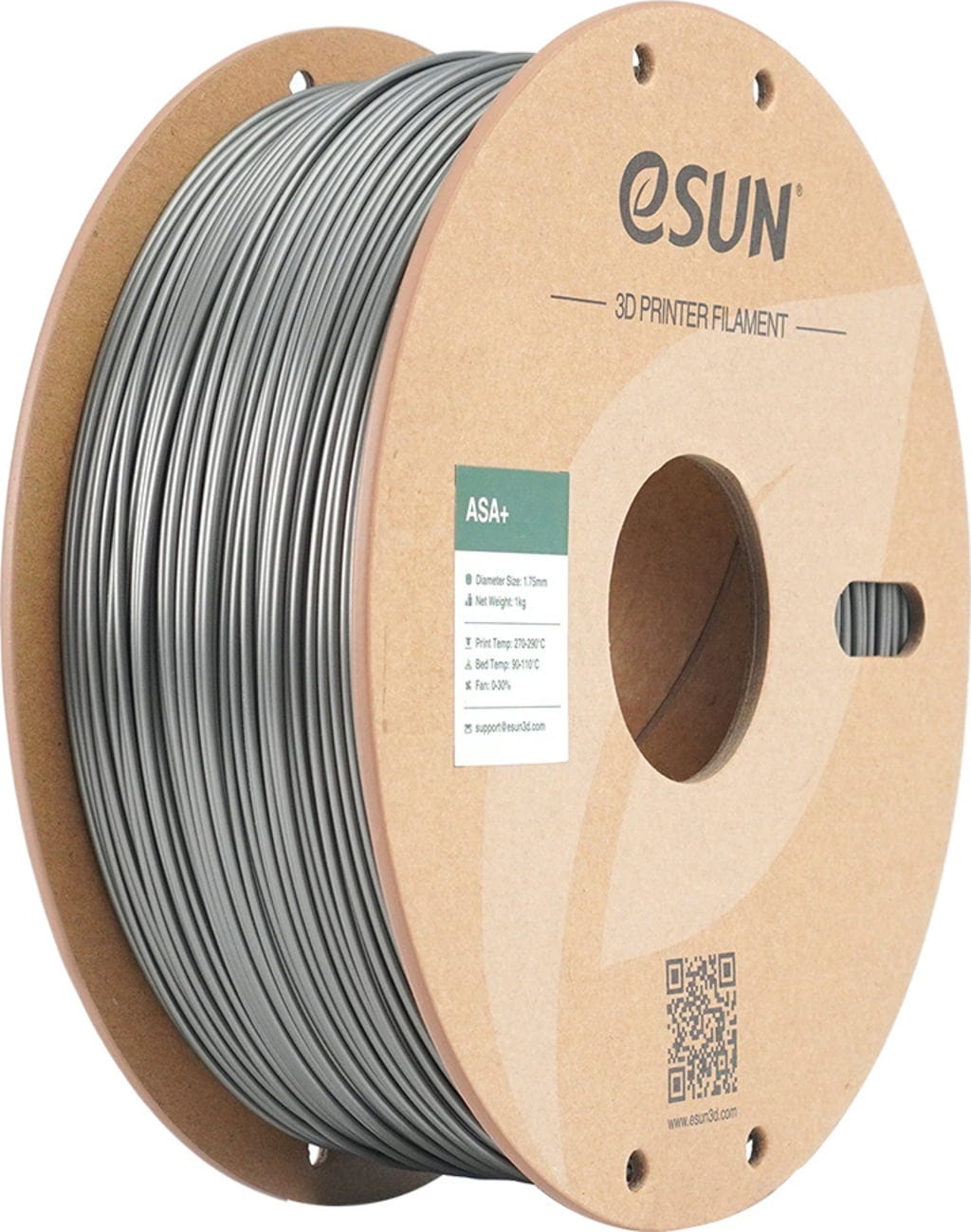 eSUN  ASA+ Silver, 1,75 mm / 1000 g    Wetterbeständiges Material in Silver