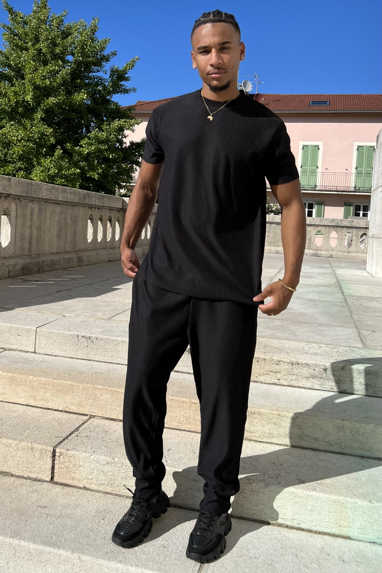 Ensemble 2 pièces T-shirt + pantalon noir