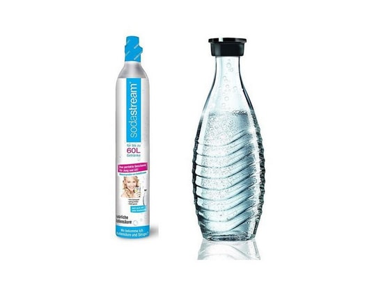 SODASTREAM - Pack cylindre de recharge co2 60l + 1 bouteille en verre 0....