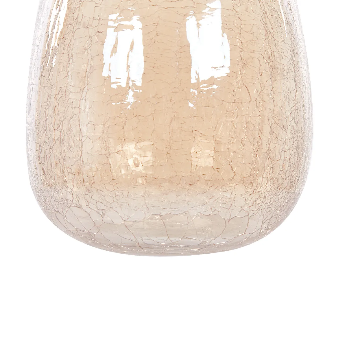Beliani Vase à Fleurs Likoporia - Verre Beige 22 cm