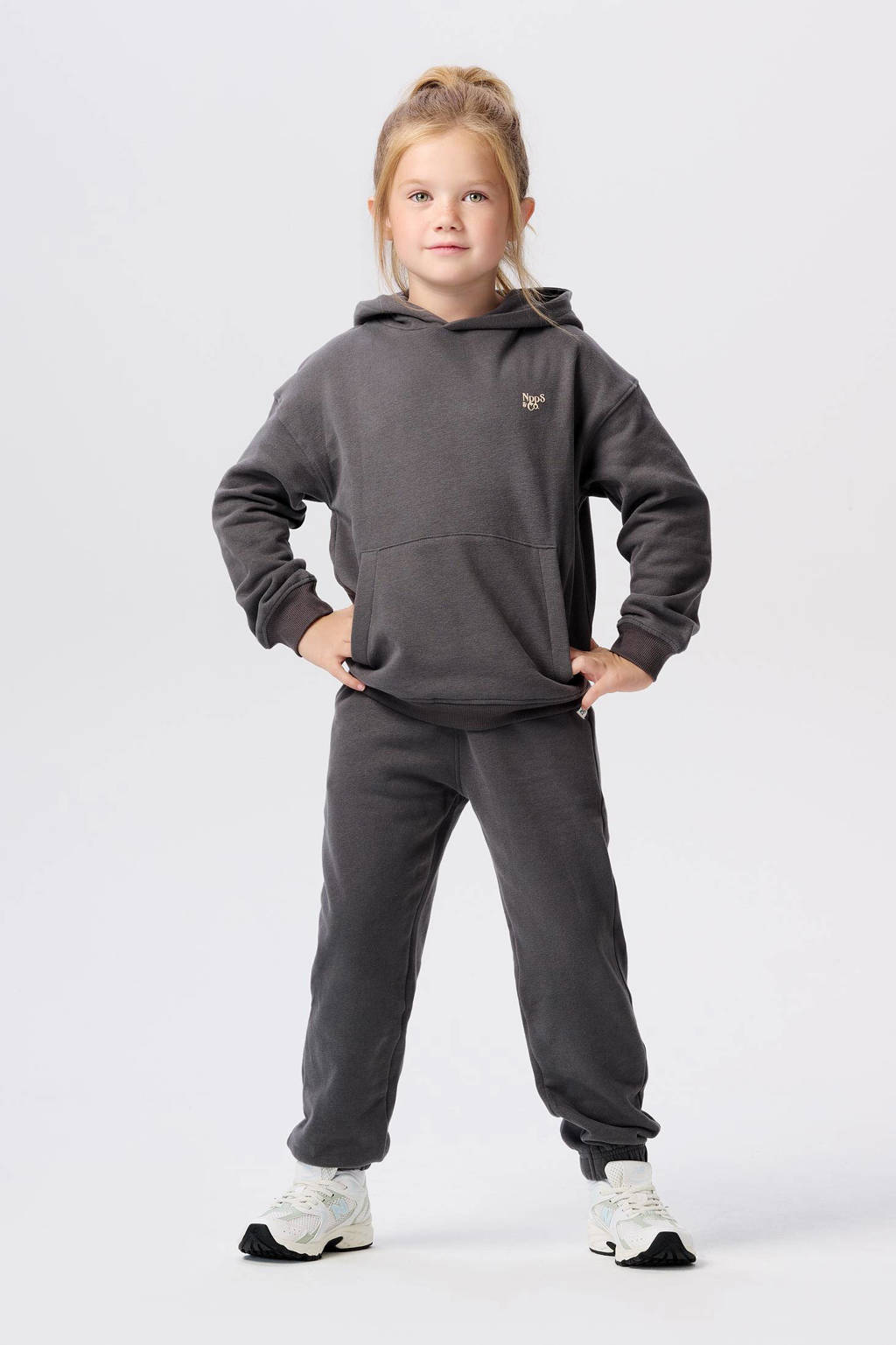 Noppies regular fit broek Nandyal van katoen grijs