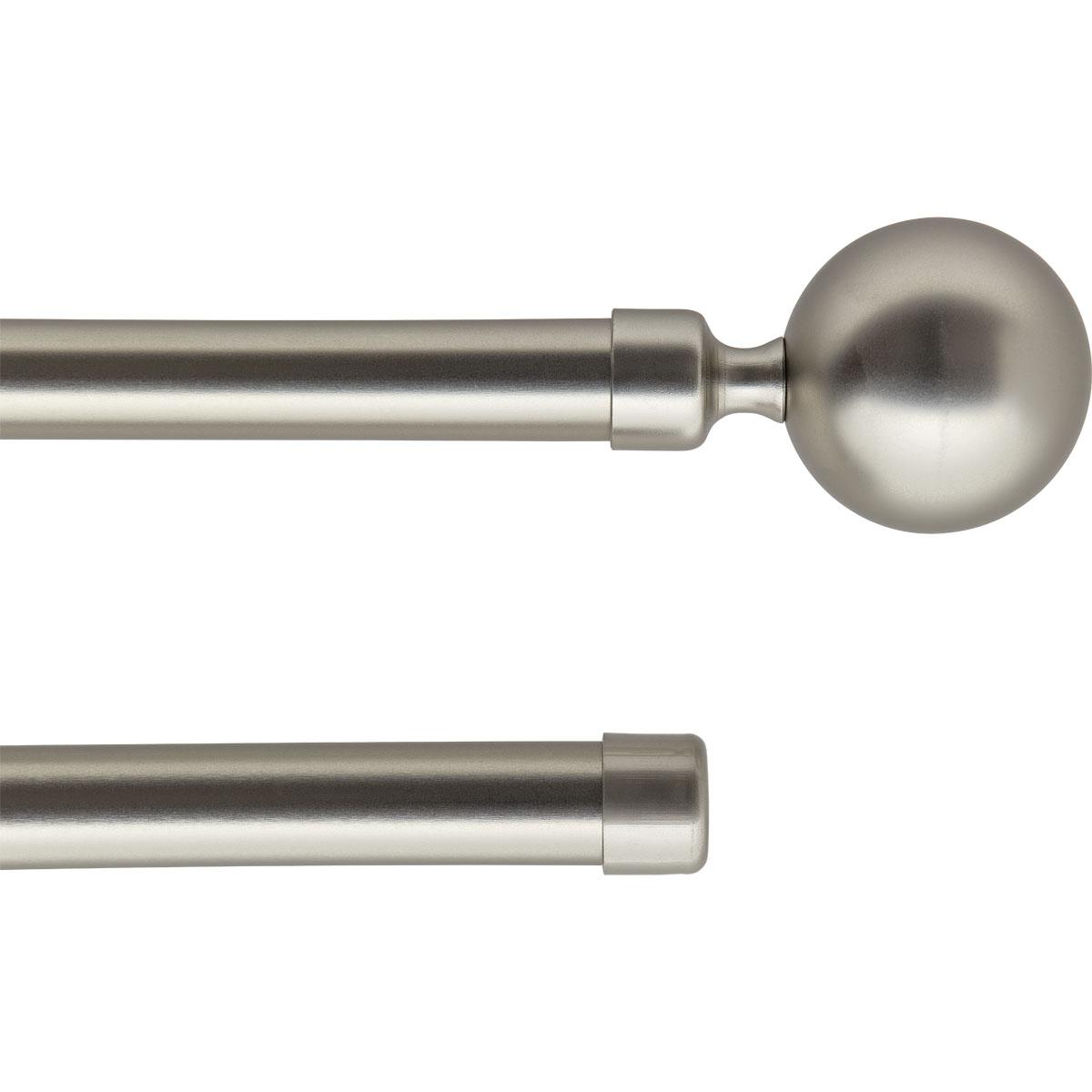 KIT EXT 210 380CM D.19MM DOUBLE BARRES EMBOUT PALOMA ARGENT