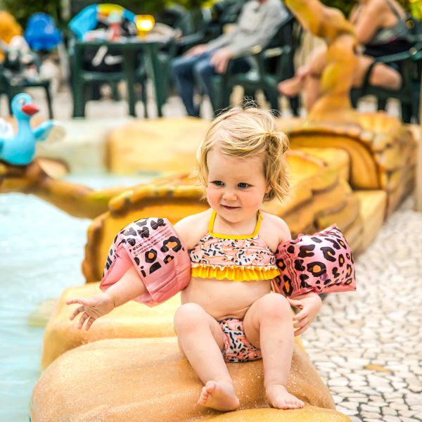 Swim Essentials Leopard Zwembandjes Rose Gold 0-24 Mnd