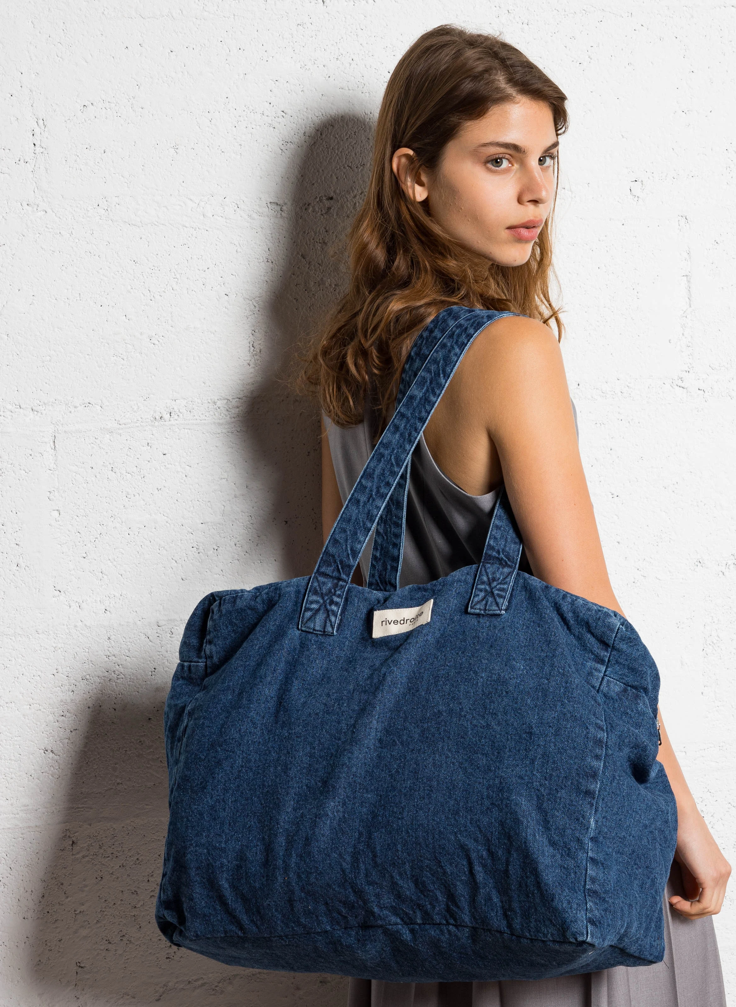 ELZEVIR - Sac week-end en coton mélangé | Bleu