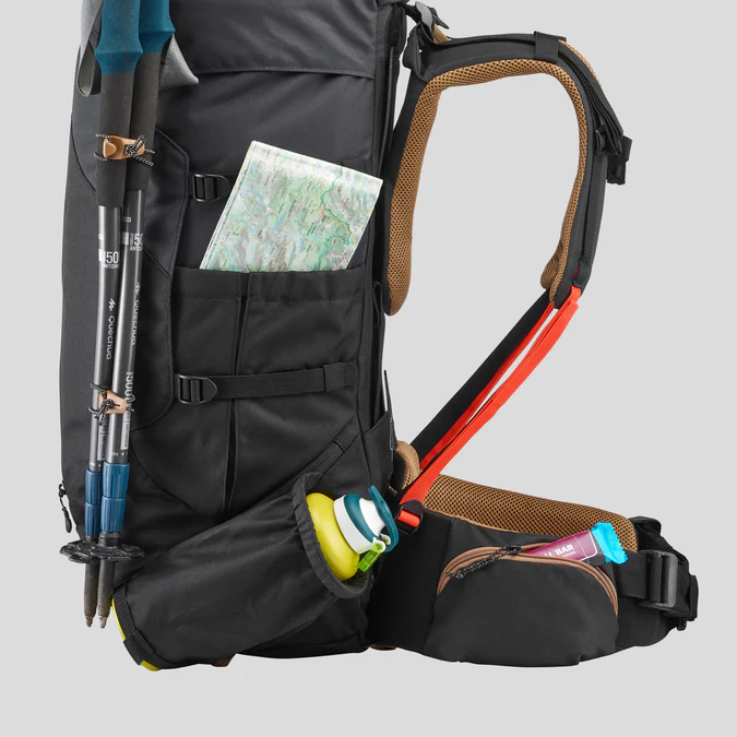Decathlon Forclaz - Mochila Forclaz MT100 Easyfit de 50 litros para mochileiros (masculina)
