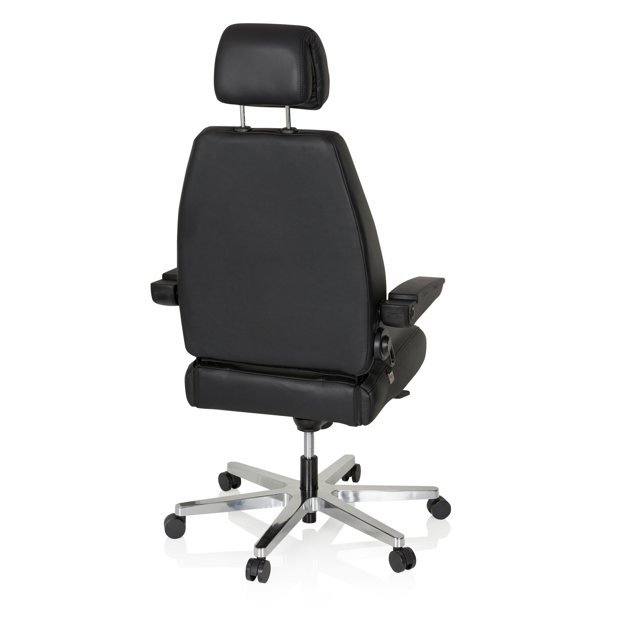 XXL Drehstuhl 24 HOURS Leder mit abklappbaren Armlehnen hjh OFFICE