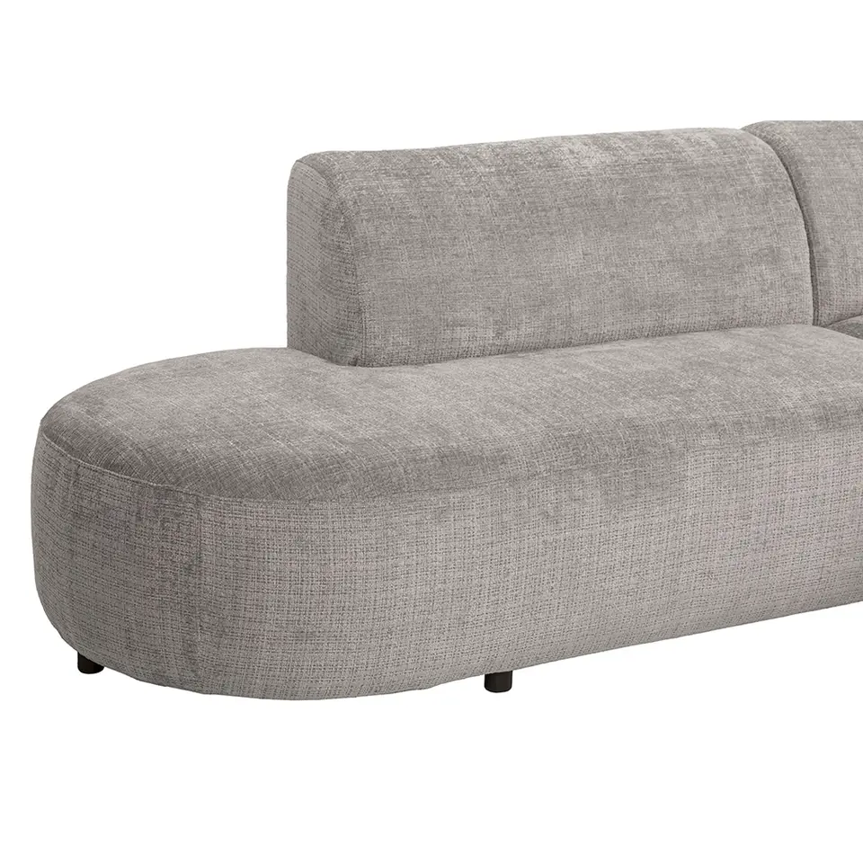 Hoekbank Luna rechts - stof Cremona - beige