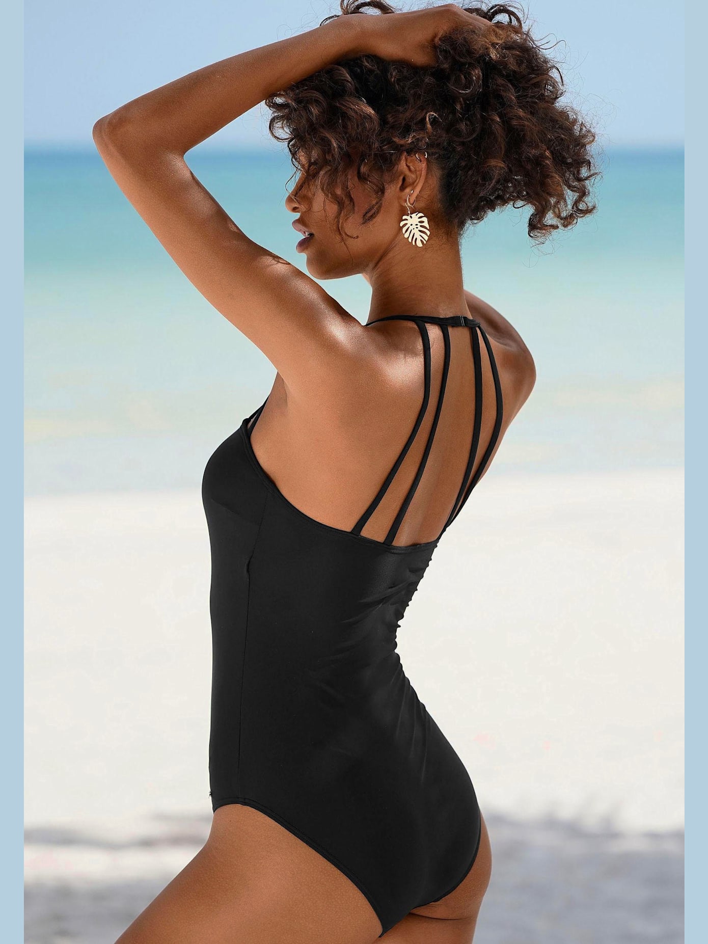 Maillot de bain rubans décoratifs tendance devant