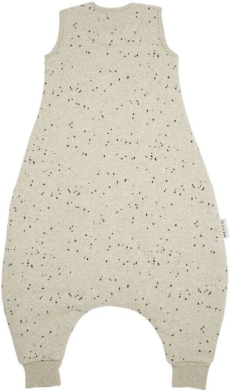 Meyco Baby Rib Mini Spot baby winter slaapoverall jumper - sand melange - 80cm - 2.0 TOG