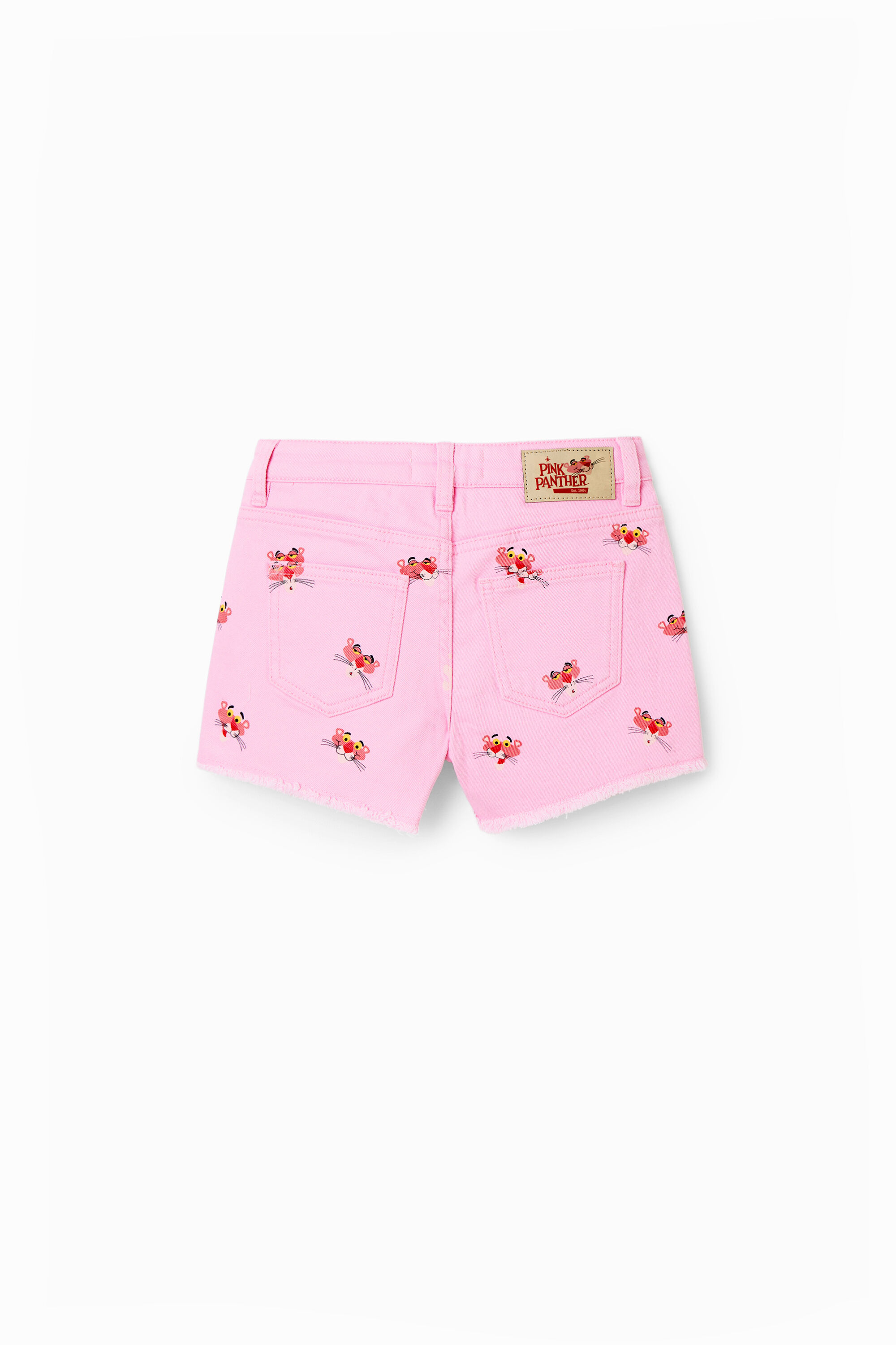 Short en jean Panthère rose