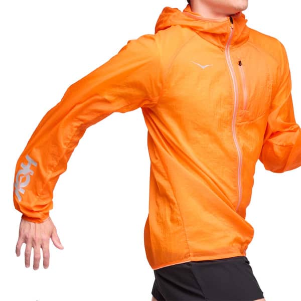 Veste trail HOKA ONE ONE SKYFLOW JACKET VIZ ELECTRIC TANGERINE