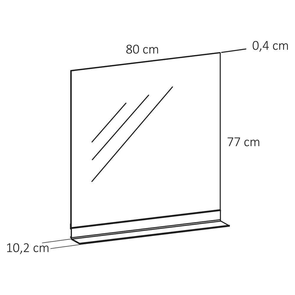 Differnz Sofi spiegel 80cm eiken