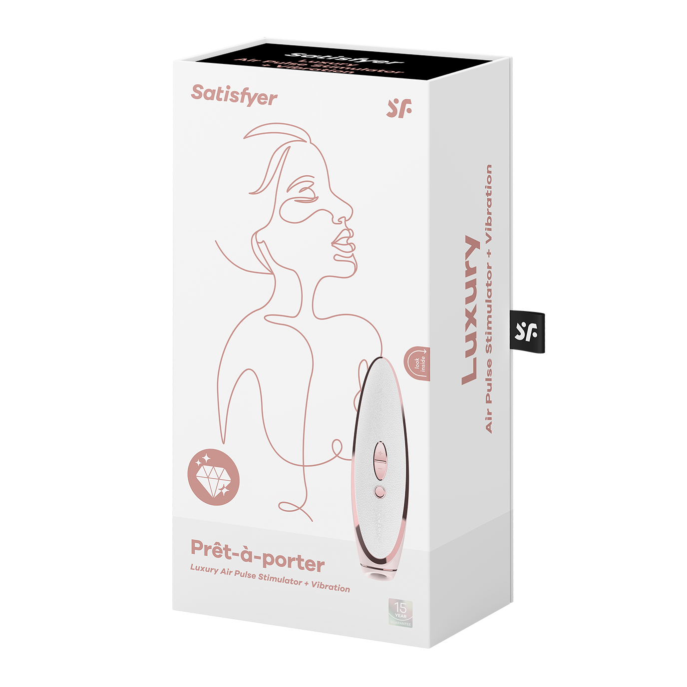 Luxury Prêt-à-porter Druckwellen Vibrator (4049369016563) - Weiss / Rosa