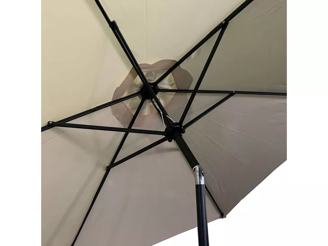 Parasol de jardin ORIENT avec inclinaison réglable en beige, Poids 4,5 kg Dimensions L270 x l270 x H235 cm
