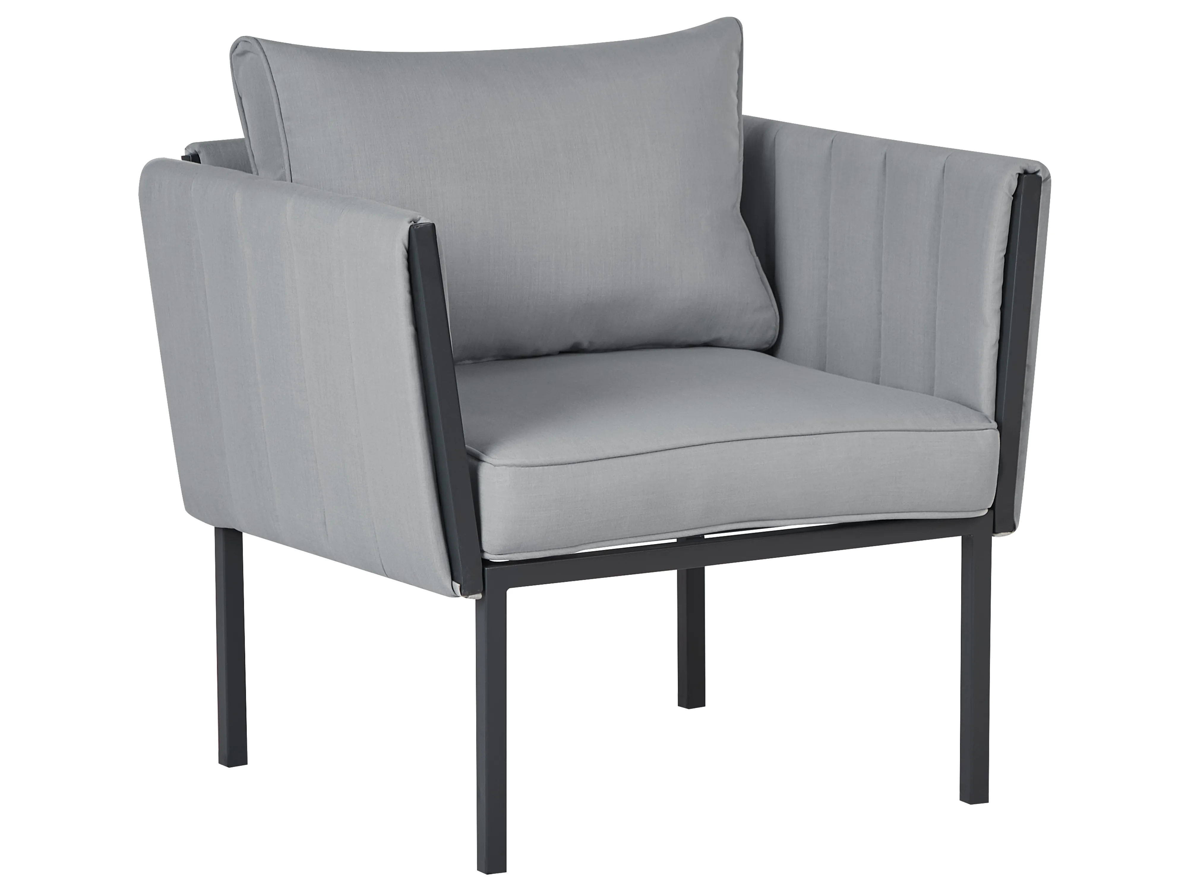 Loungeset met tafel 5-zits SKALA Metaal Donkergrijs