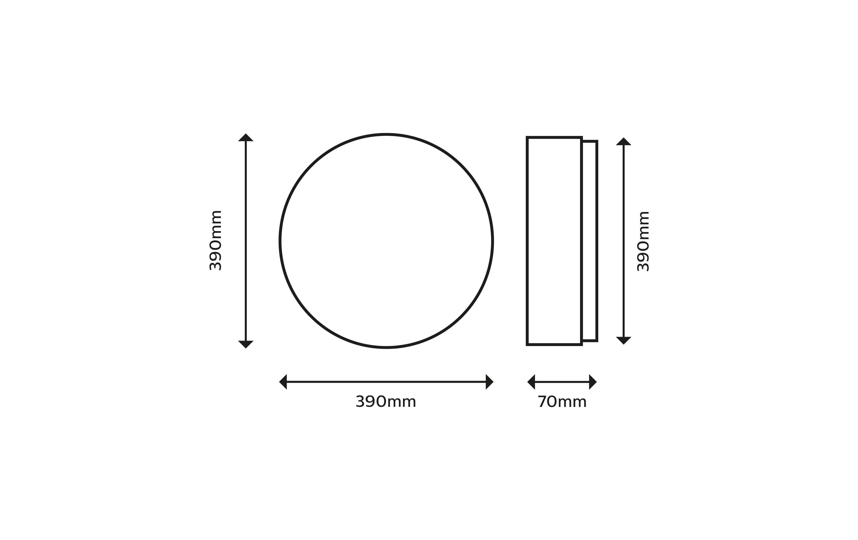 Deckenleuchte Moire CL200 RD 20W 2700 weiss HV06LED-Leuchte für gleichmässige Lichtverteilung