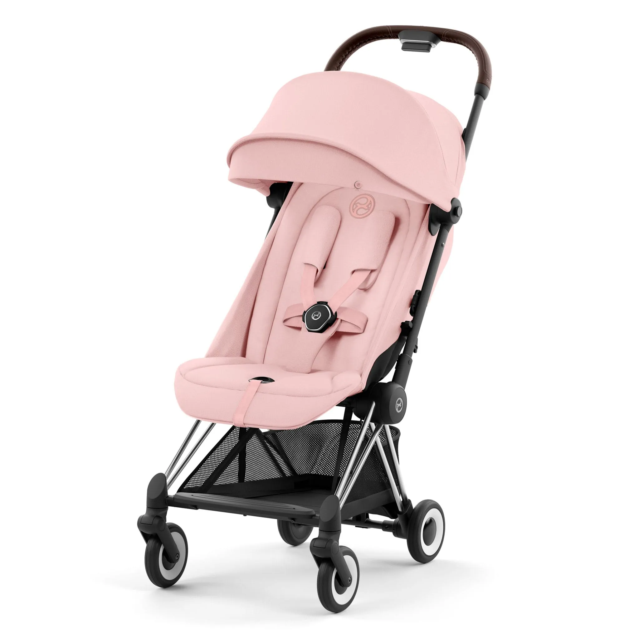 Cybex Poussette Coya - Cadre chromé avec siège rose pêche