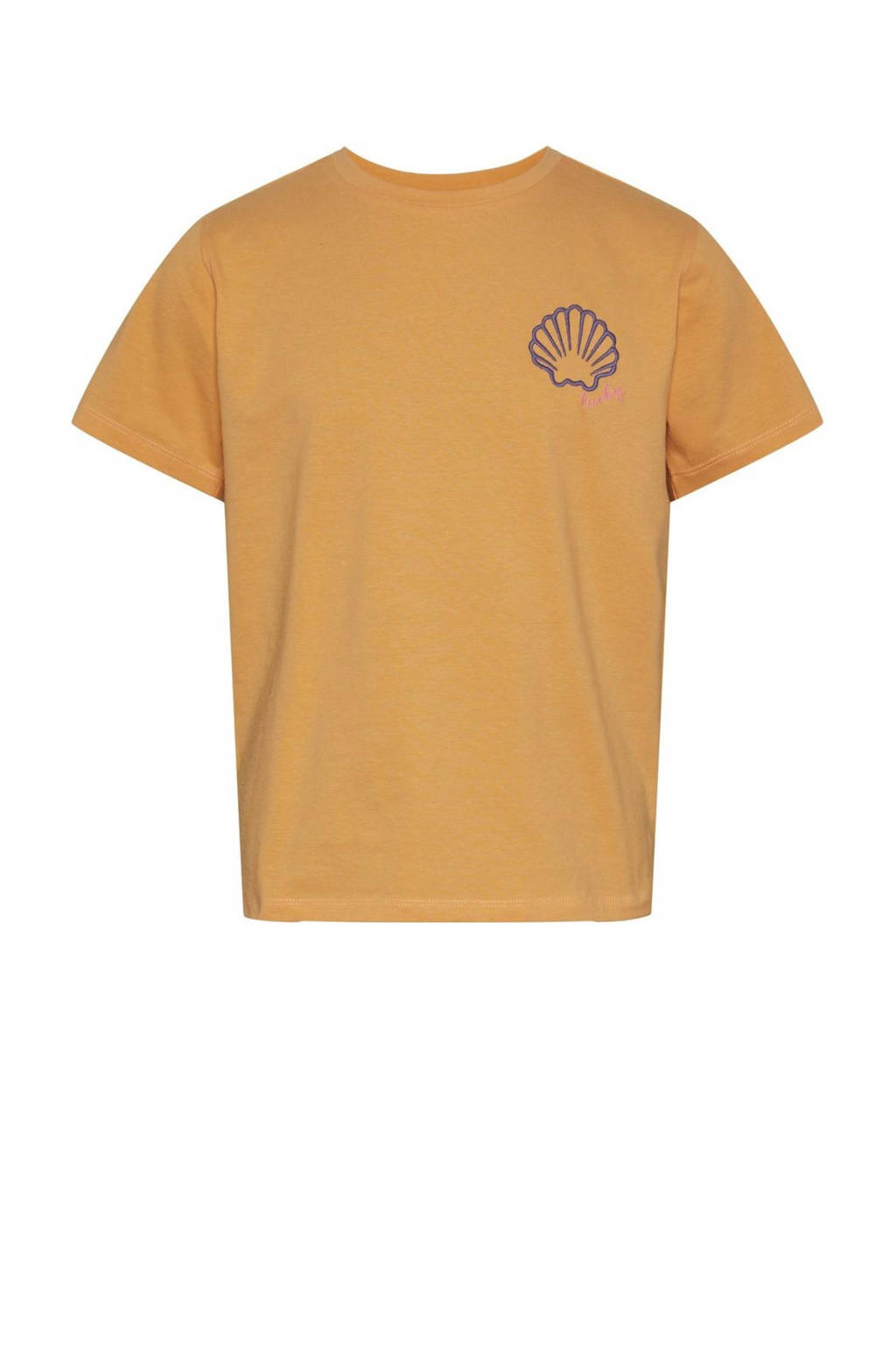 PIECES KIDS T-shirt PKKIM met printopdruk oranje