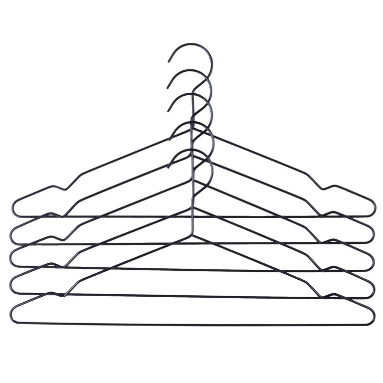 Hay Hang kledinghanger set van 5 zwart
