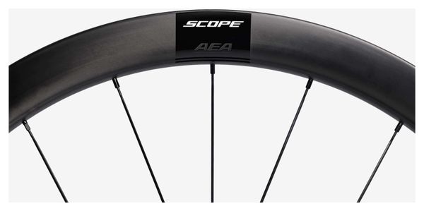 Paire de Roues Scope R4 700c | 12x100 - 12x142 mm | CenterLock | Noir