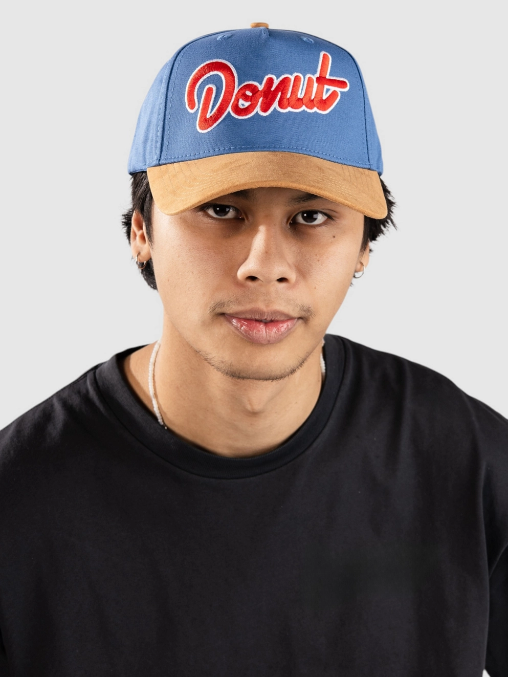 Donut Outline Snapback Cap blue