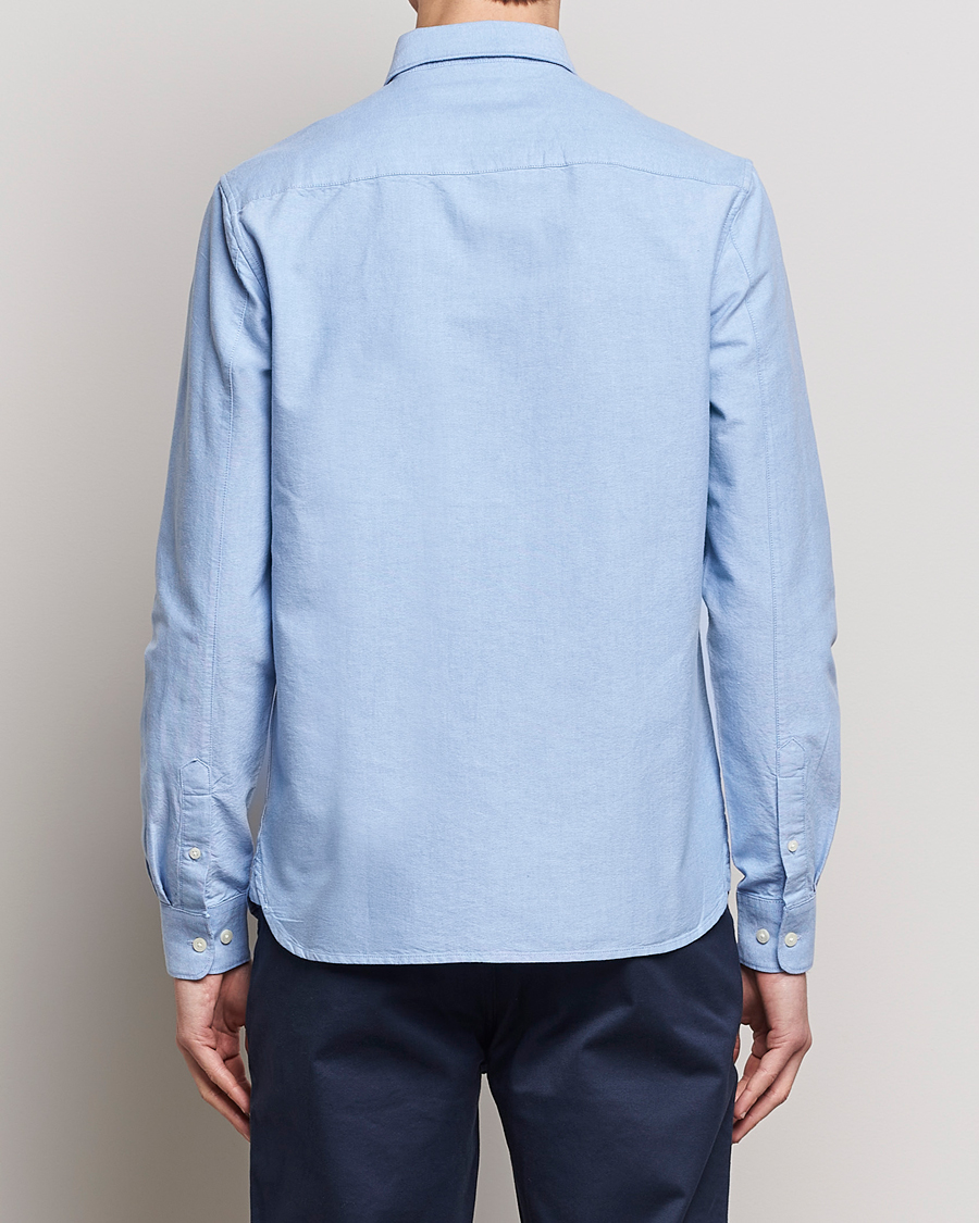 KnowledgeCotton Apparel Harald Small Owl Regular Oxford Shirt Lapis Blue