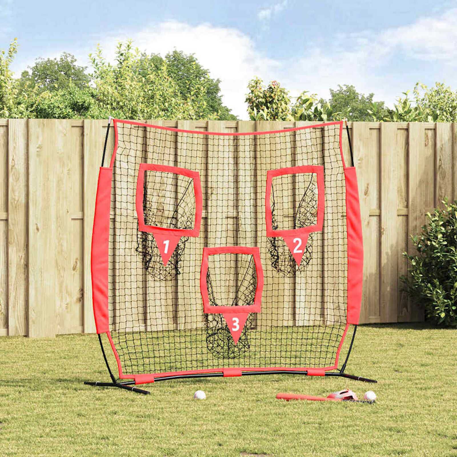 vidaXL Honkbal en Softbal Zwart 214,5 x 89,5 x 181 cm Polyester