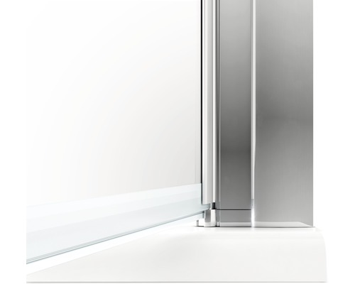 Schulte Flexa draaideur 75 cm helder glasprofiel kleur chroom