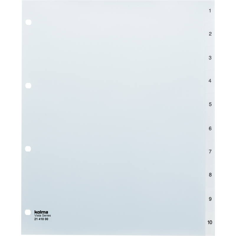 Kolma Register Vista transparent XL, A4+, 1-10