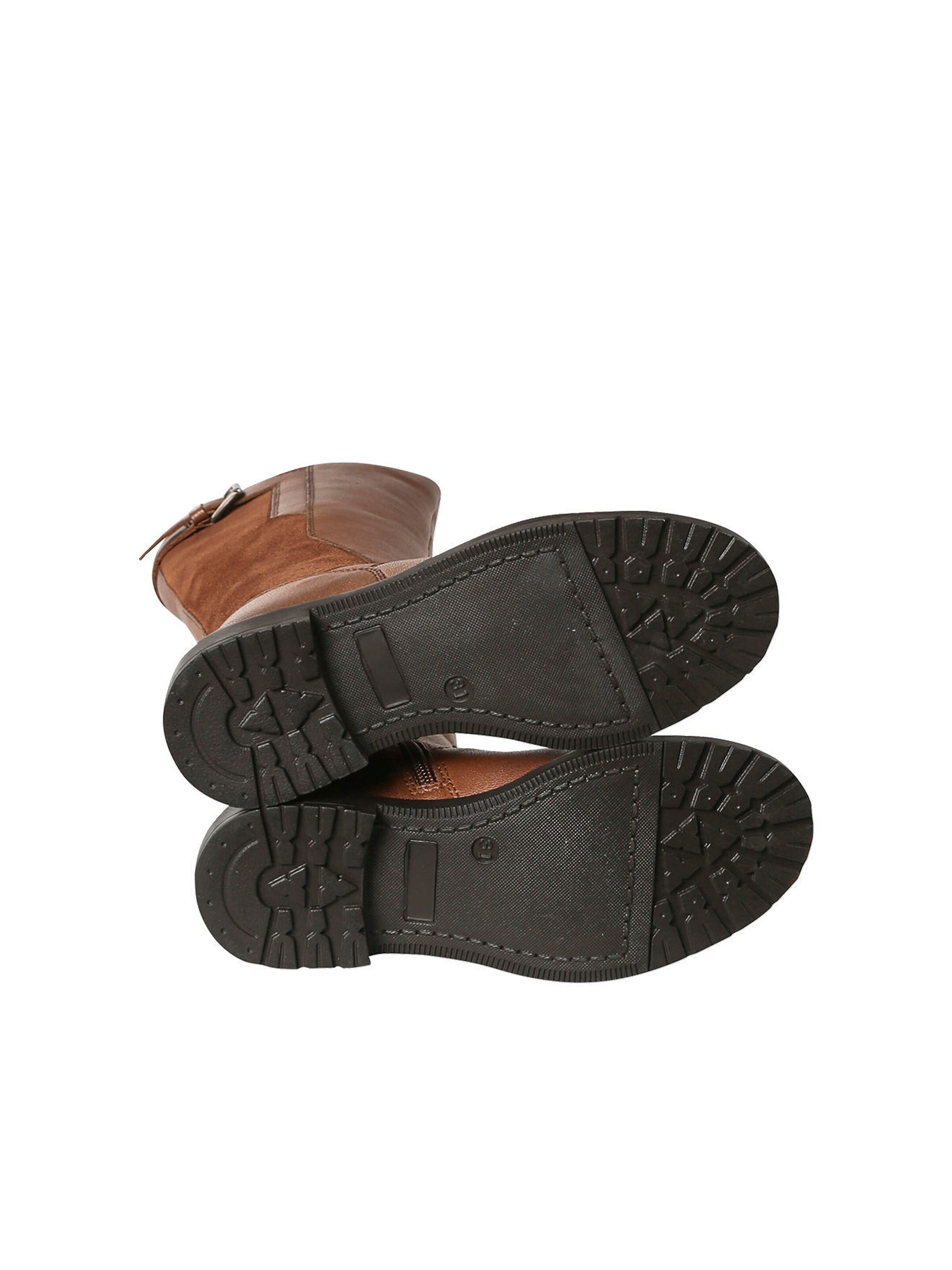 Vertbaudet Mädchen Leder-Reiterstiefel mit Reißverschluss braun