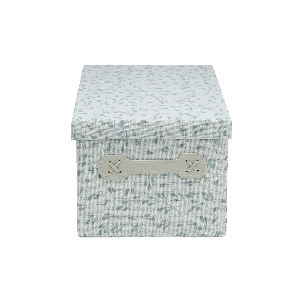 Boîte de rangement en carton et coton 36x17xH22cm modèle 2 - Taille L