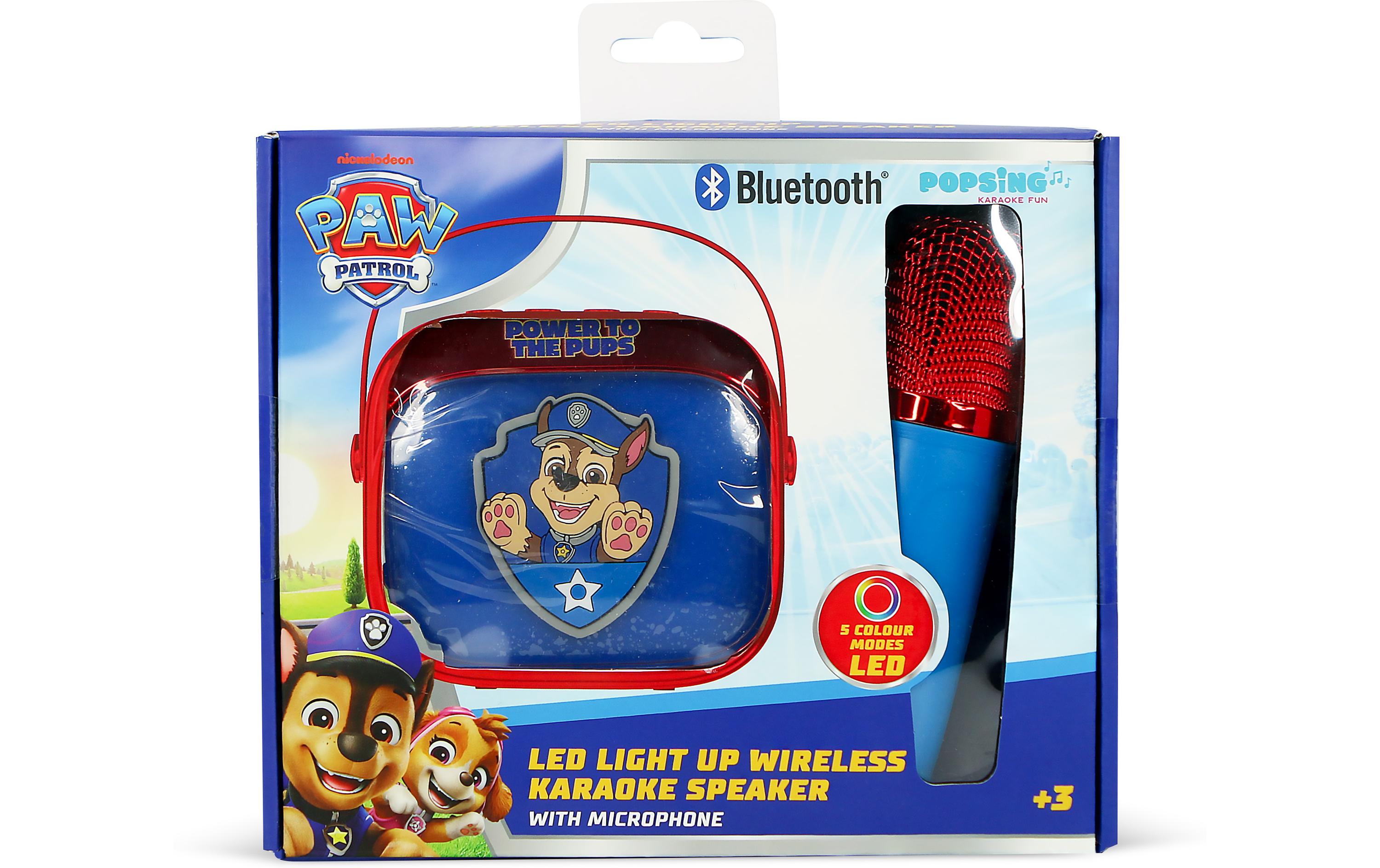 Paw Patrol LED Wireless Karaoke Lautsprecher und MikrofonMit LED-Leuchten