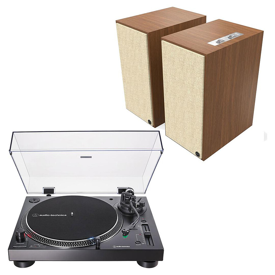 Audio-Technica AT-LP120XUSB Noir + Klipsch The Nines Noyer