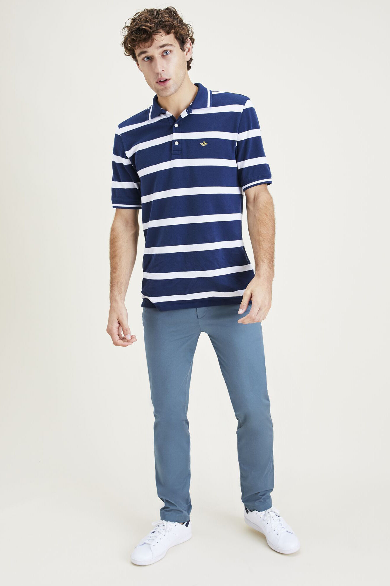 Calça Chino Slim Fit Smart 360 Flex Alpha - Azul