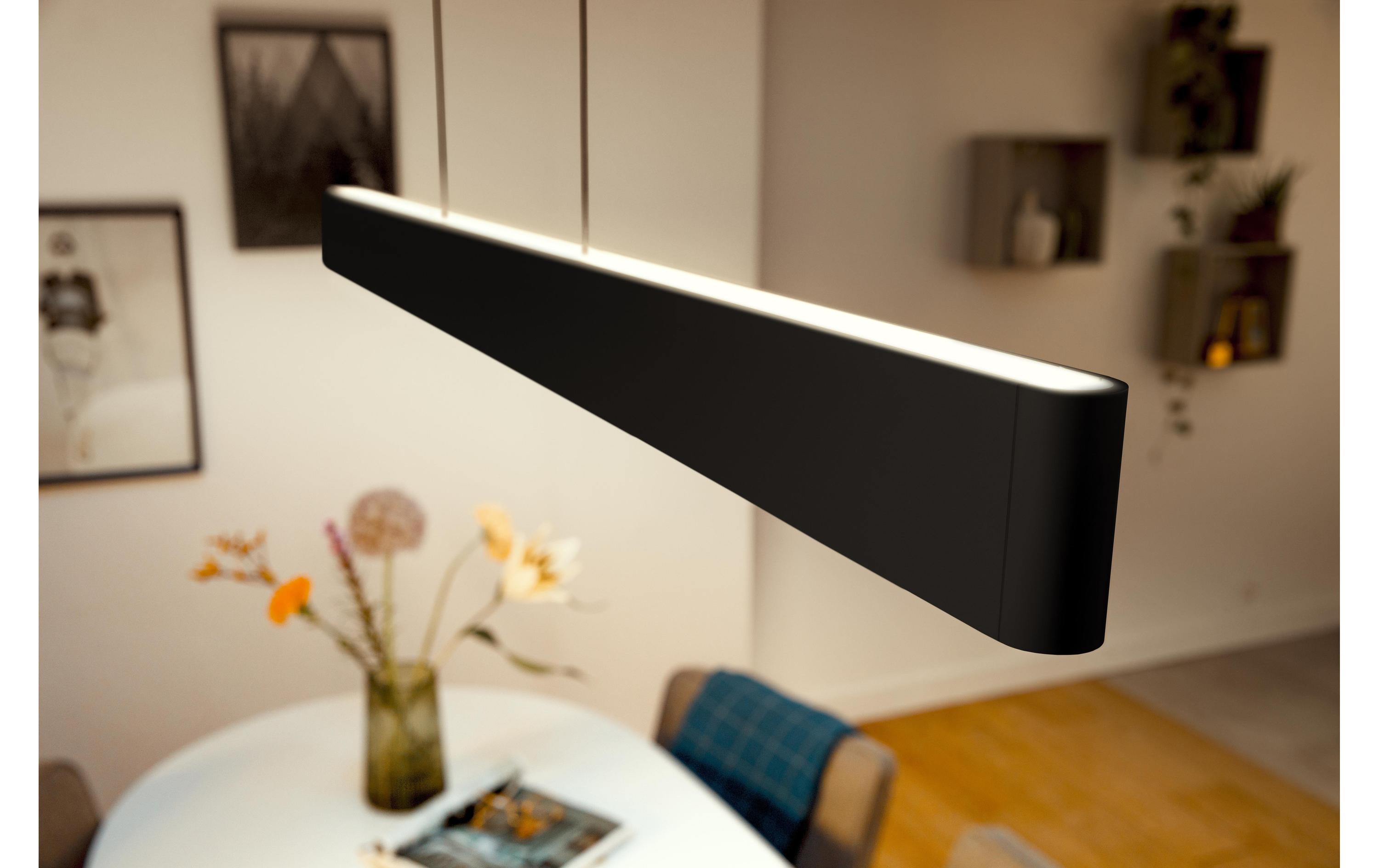White & Col. Amb. Ensis Pendelleuchte schwarz 4750 lm<br>Pendelleuchte mit integriertem LED Modul