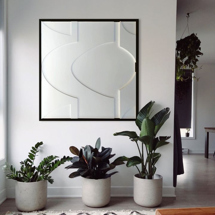 Schilderij Amsterdam Shapes II (zwarte relieflijst)B74 x H74 cm