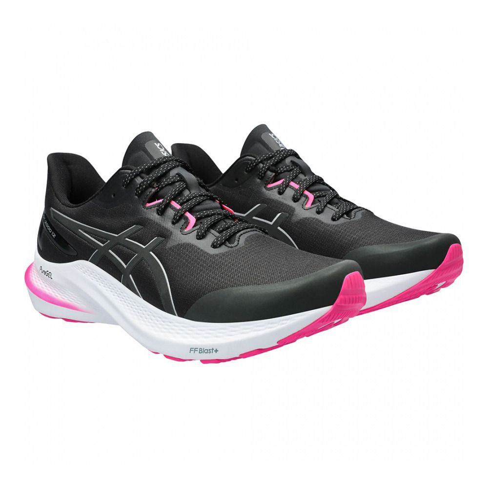 Asics GT-2000 12 LITE-SHOW - Chaussures running Homme black/pure silver