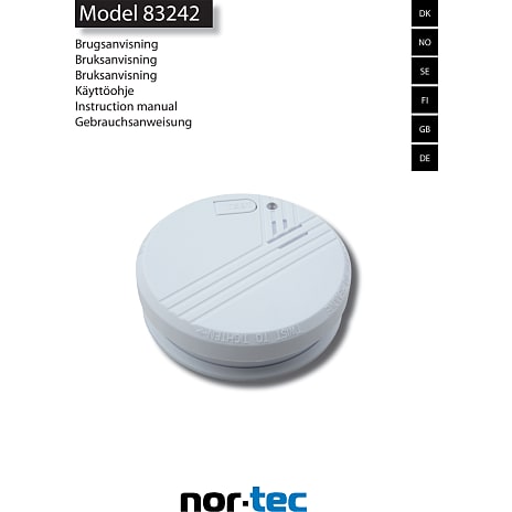 NOR-TEC optisk røgalarm - hvid