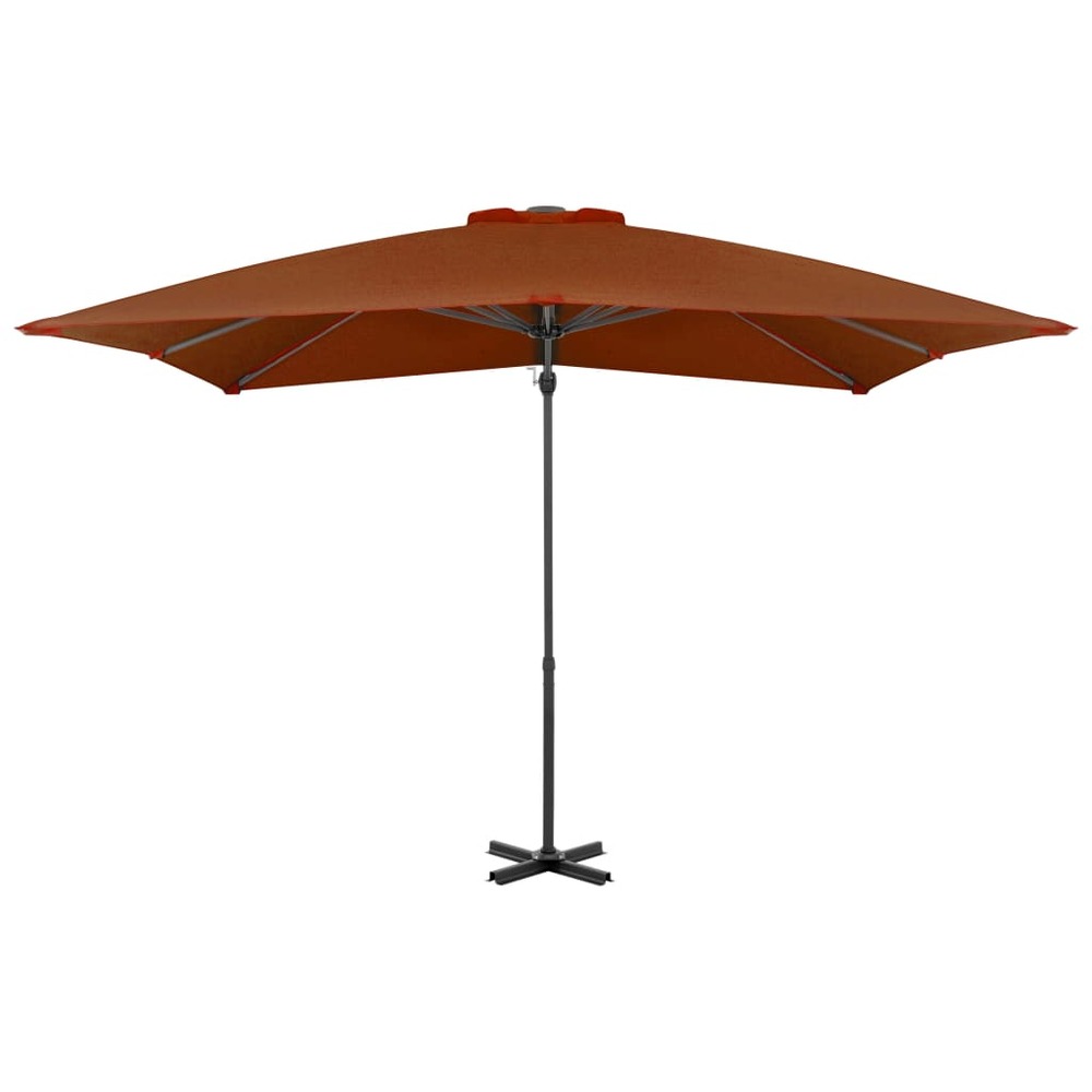 Parasol déporté avec mât en aluminium 250 x 250 cm orange
