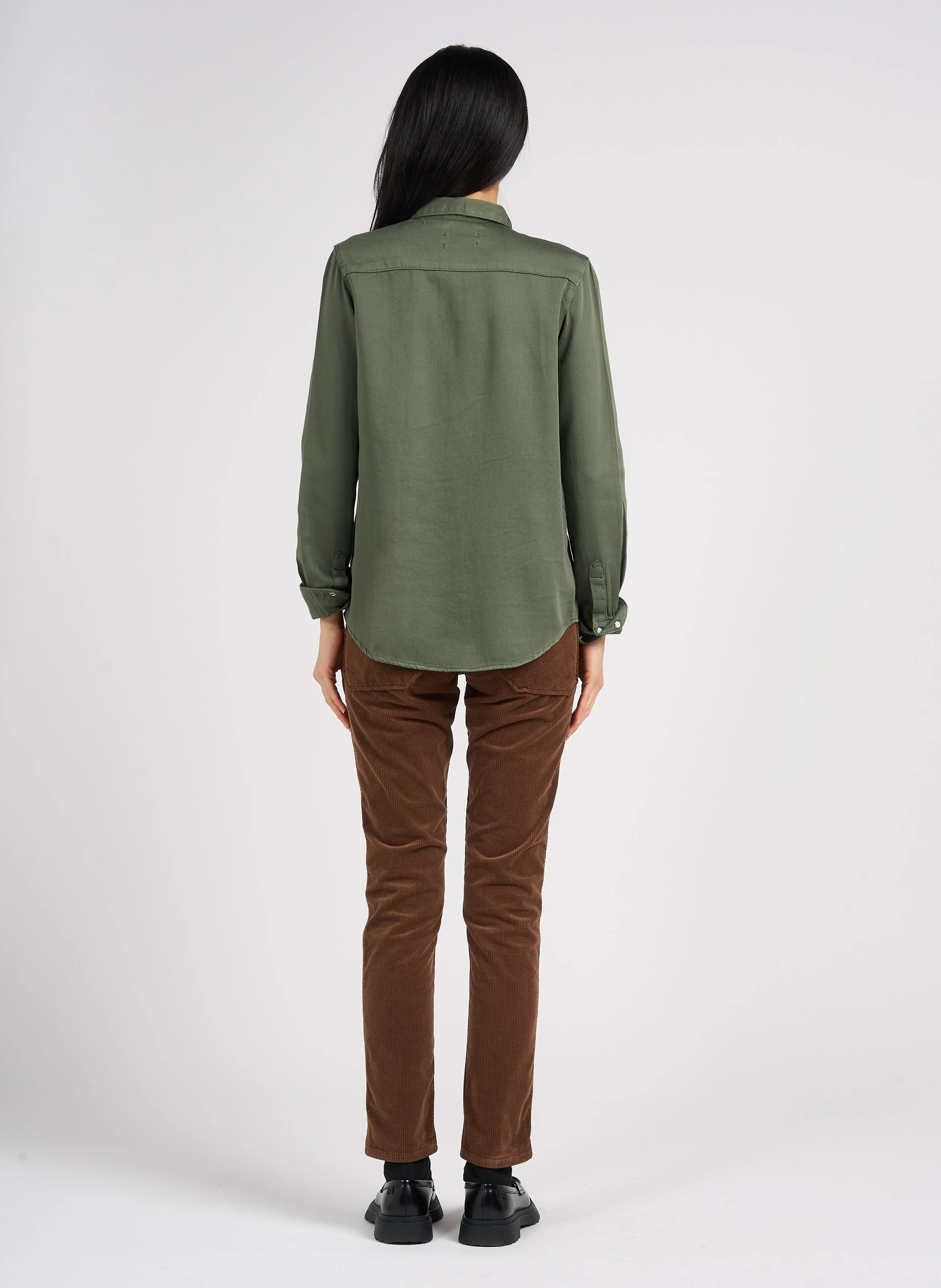 PIERCE - Pantalon slim en velours côtelé | Marron