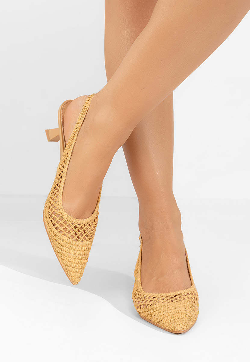 Chaussures à talon fin beige Deloise