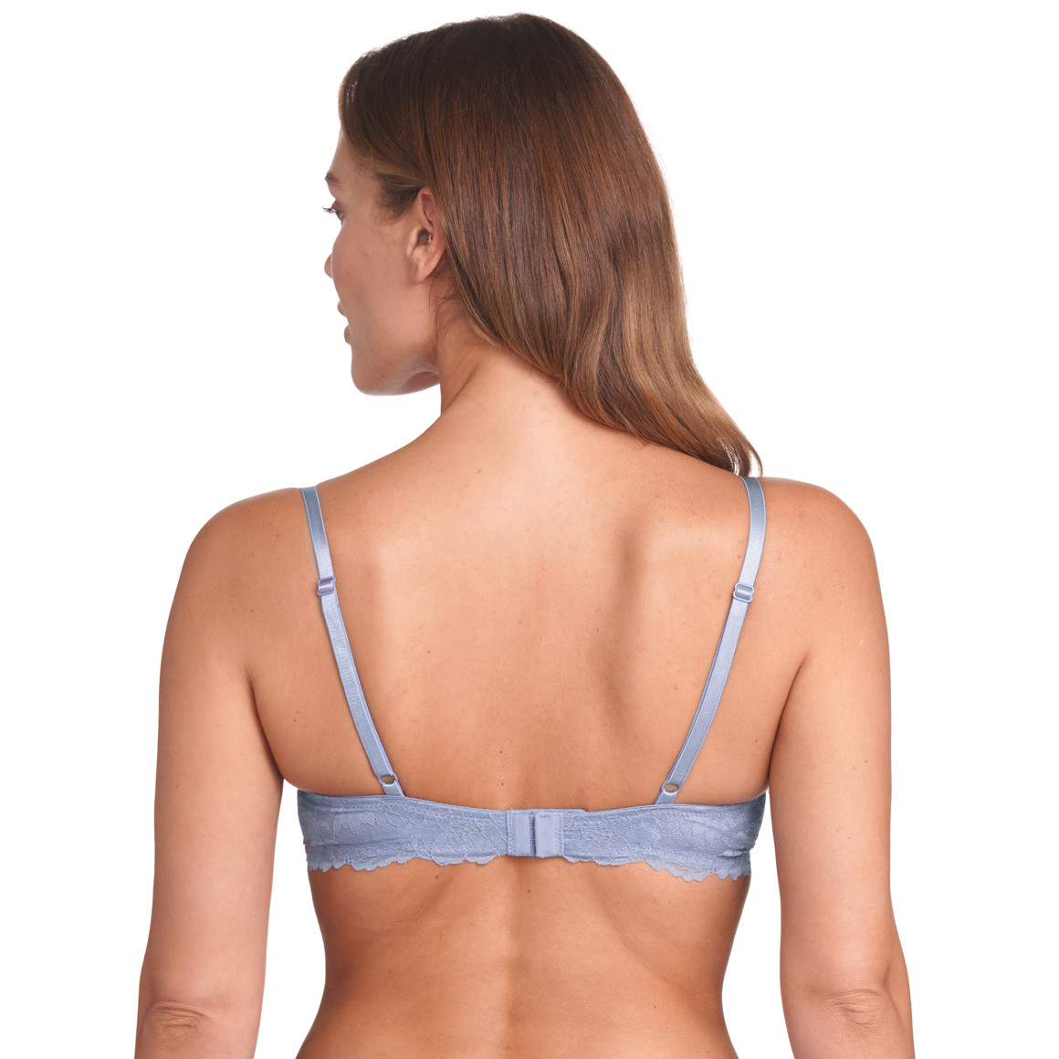 Gina Benotti 2 Damen Bügel-BHs mit Spitze hellblau / dunkelblau